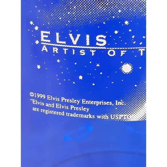 Elvis Artist Of The Century Cobalt Blue Travel Mug LN/NEW Condition Vintage 1999 - Picture 3 of 8